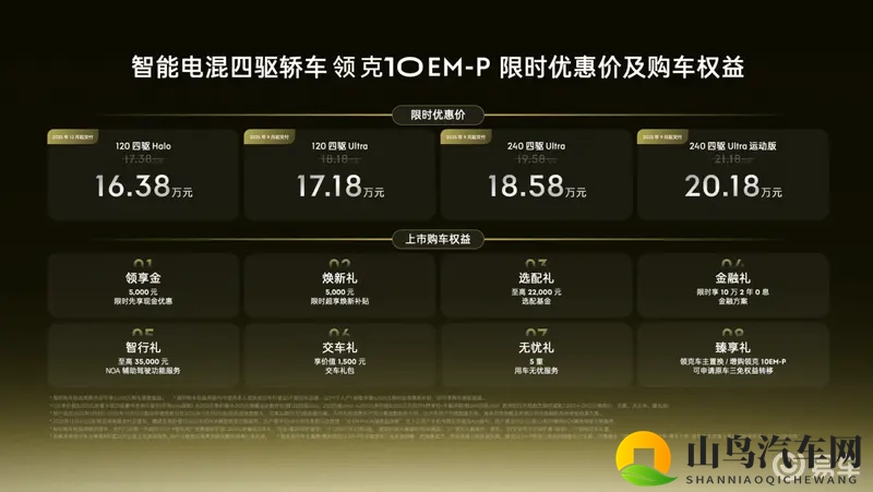 领克10 EM-P上市，限时售价16.38万元起混动轿车-1