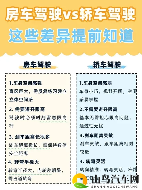 房车驾驶和轿车驾驶的11个差异-1