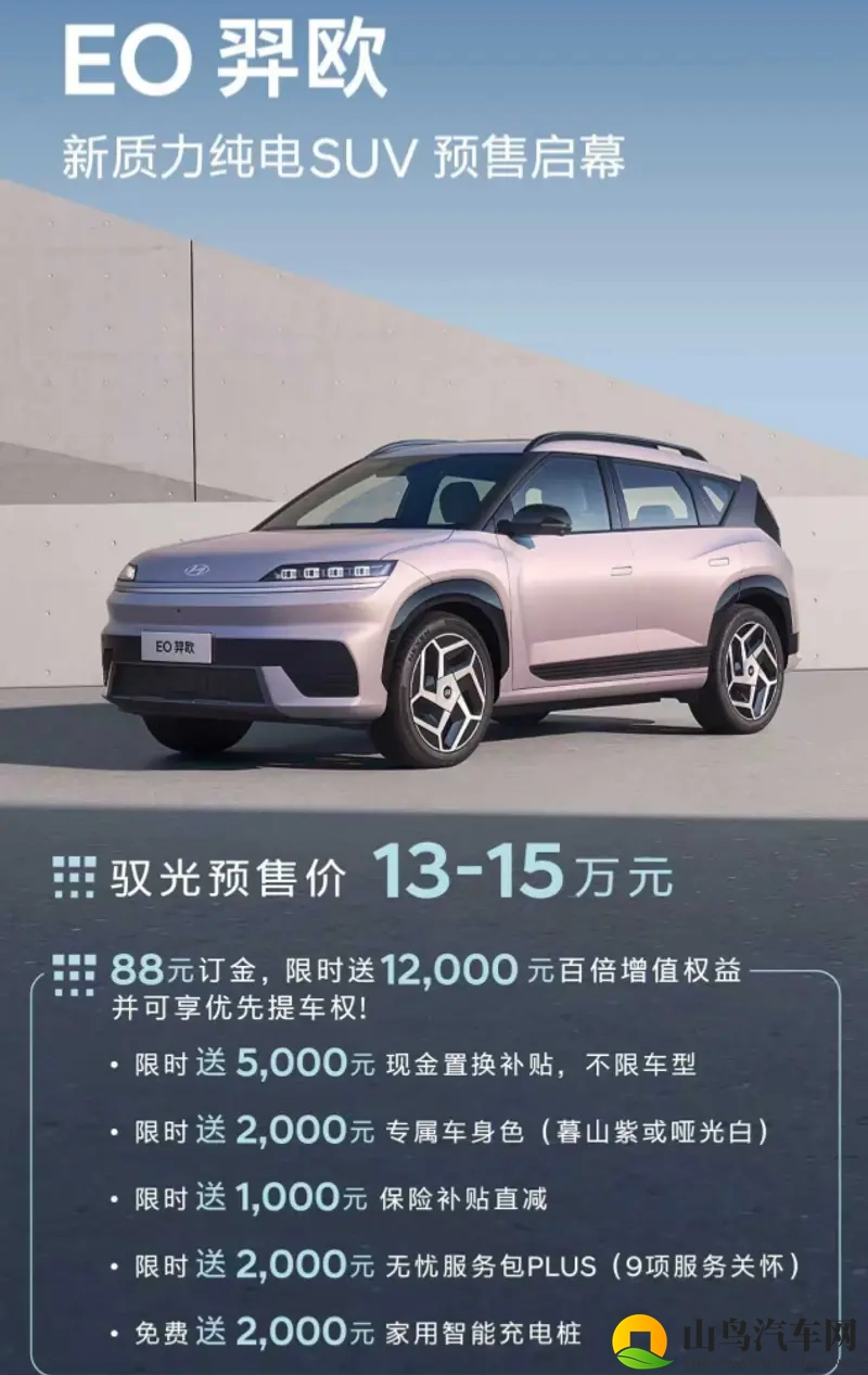 15 万级纯电 SUV 杀疯了！北京现代 EO 羿欧预售-1