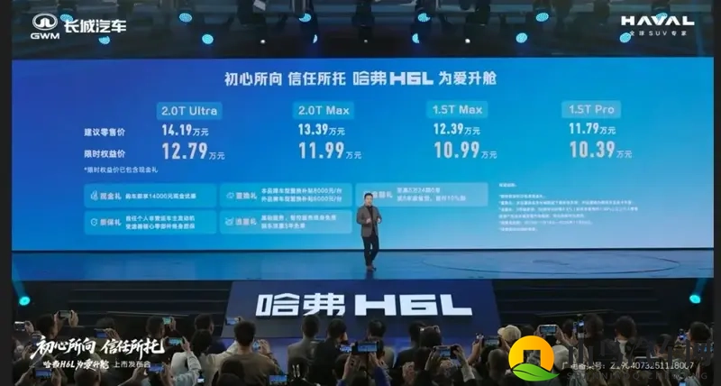 国民家用中型SUV哈弗H6L上市!限时1039万起-1