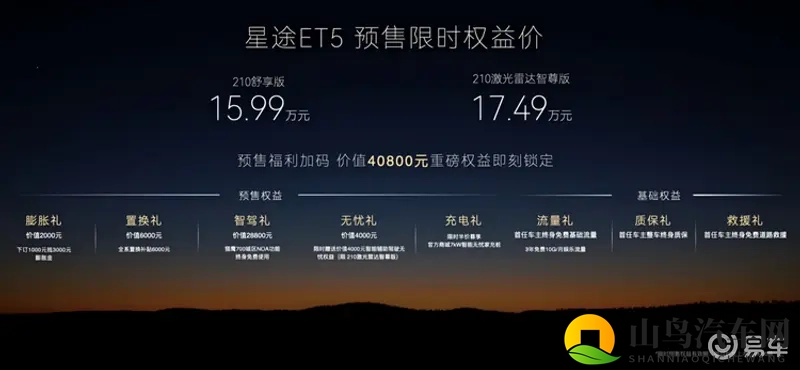星途ET5预售1599万起，50万级豪华体验触手可及-1