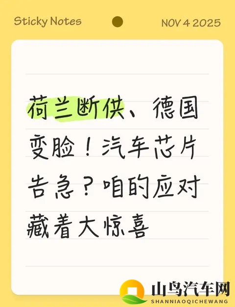 荷兰断供、德国变脸！汽车芯片告急？咱的应对藏着大惊喜-1