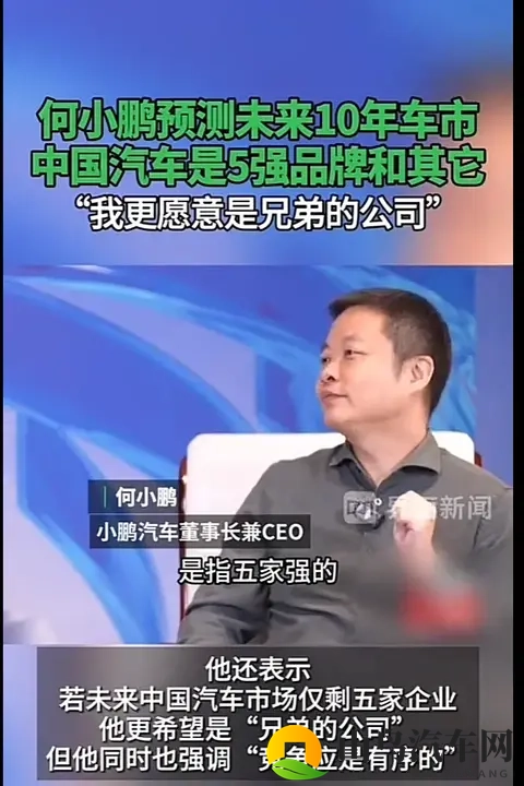 何小鹏称10年后中国汽车是5强品牌和其它-1