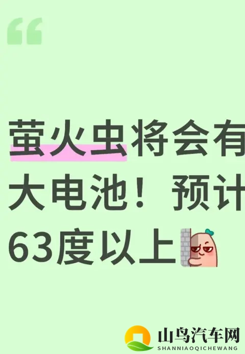 加 2 万换 600 + 续航?萤火虫配置曝光:63 度电池 + 5 代换电站-1