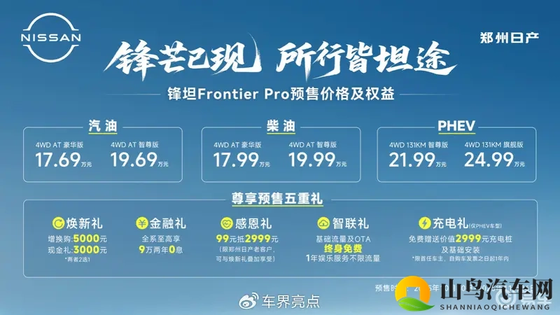 17.69万元起，锋坦Frontier Pro开启预售-1