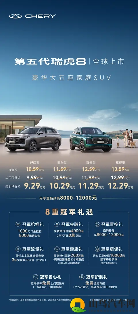 第五代瑞虎8上市,限时售929万起,双外观可选-1