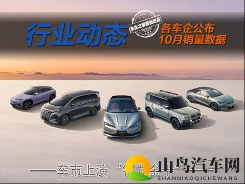 比亚迪月销破44万 10月车企销量上演“银九金十” ！-2