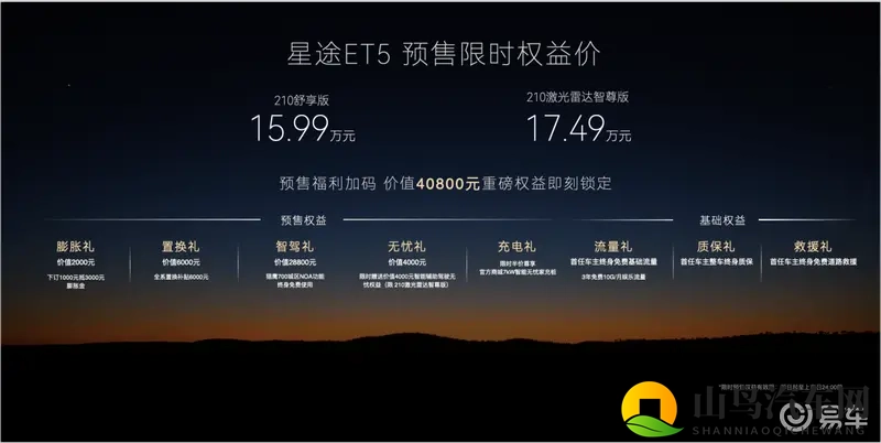 B级价格享五十万级豪华？星途ET5 预售1599万元起-1
