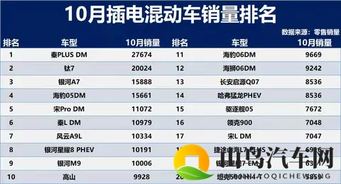 分化加剧!10月插混销量榜:双强垄断格局固化 细分赛道突围成关键-2