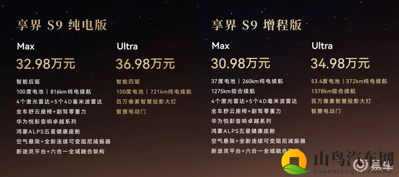 新款享界S9上市，与享界S9T成轿旅双子星-1