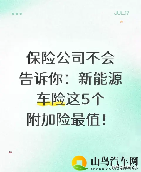 新能源车主必看!这5个隐藏车险附加险,关键时刻能省好几万!-1