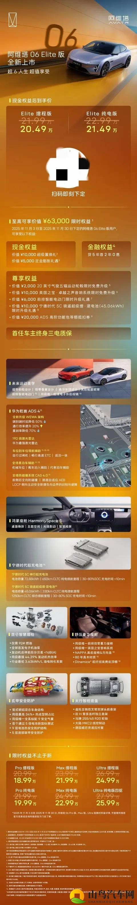 2049万起！阿维塔06 Elite版上市 搭载华为乾崑ADS 4-1