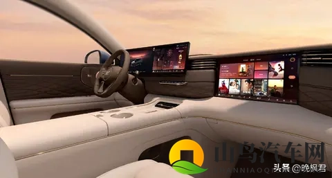 智己LS9内饰细节曝光，六座车里藏了块吸顶屏,预售倒计时今晚揭晓-2