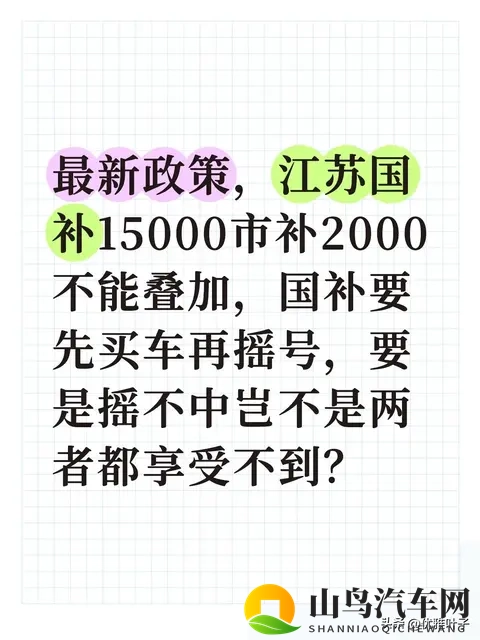 江苏购车补贴:先买再摇不亏,稳拿福利有技巧-1
