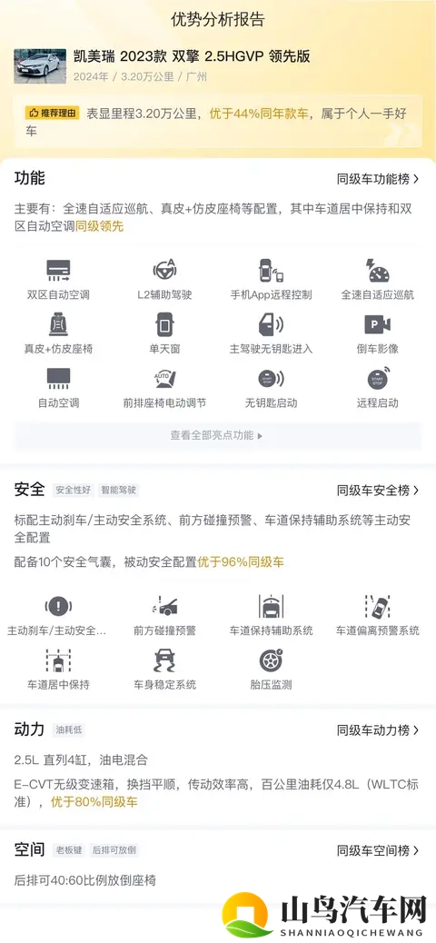 2023款凯美瑞双擎：省油又舒适，准新一手车值得拥有！-1