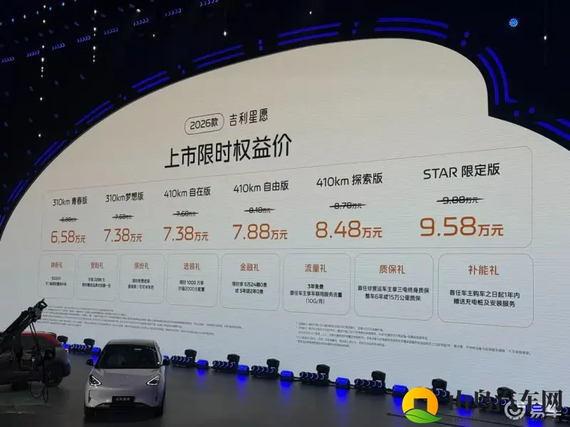 新款吉利星愿正式上市，限时价6.58万元起-1