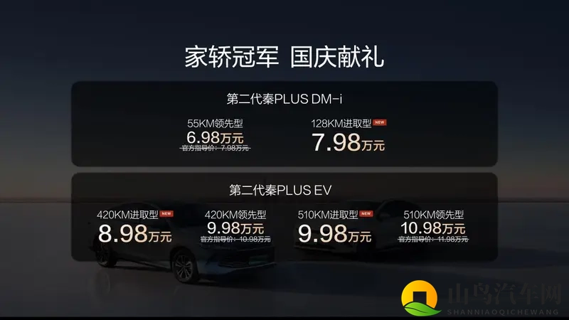 家轿冠军国庆献礼 第二代秦PLUS上新6.98万元起-1