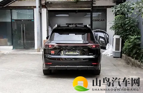 问界M9改装abina碳纤维包围前唇后唇侧裙轮眉风口顶翼尾翼-2