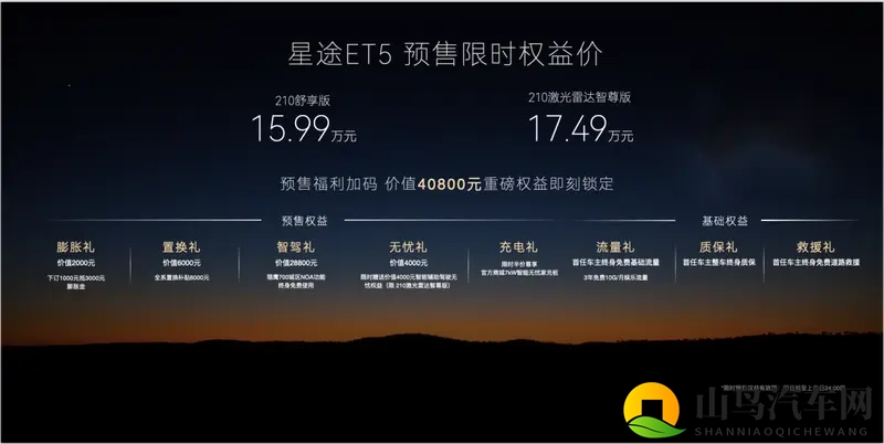 新奢智电中型SUV星途ET5正式预售定价1599万元起-1