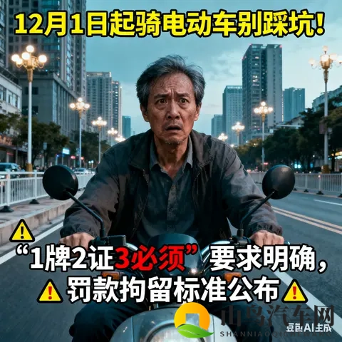 12月1日起骑电动车别踩坑!“1牌2证3必须”要求明确,罚款公布-1