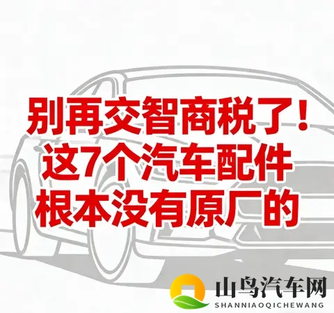 别交智商税！7个汽车“原厂配件”全是噱头，养车直省30%-2