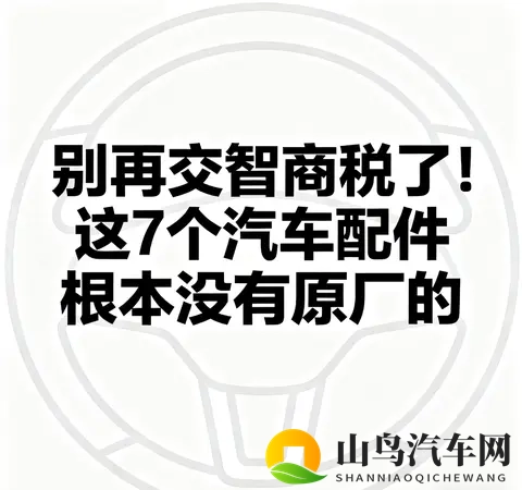 别再交智商税了!这7个汽车配件根本没有原厂的-2