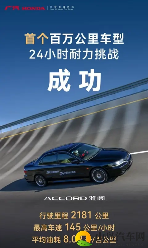 百万公里的老雅阁上演24小时耐力赛：最终行驶2181公里 油耗8升-1