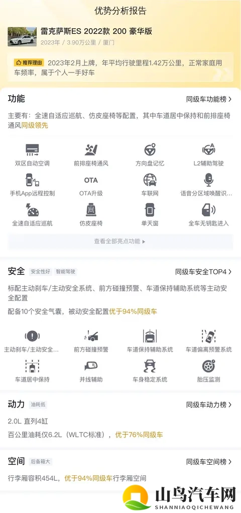 一手准新雷克萨斯ES，20万出头，家用代步优选！-3