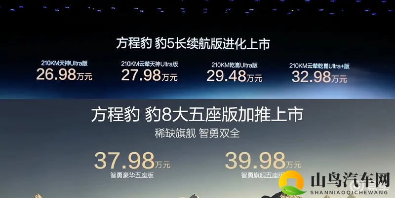 方程豹主力产品升级，豹5长续航版和豹8大五座版上市-1