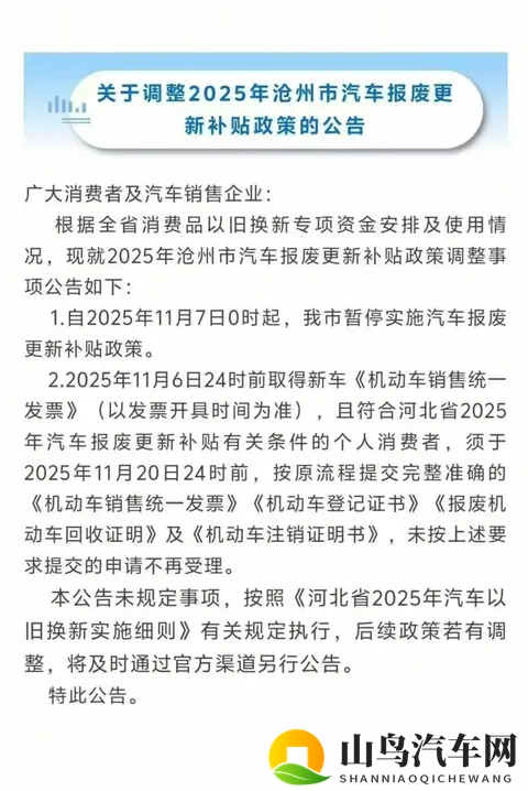 河北4市国补7号停！有报废车的6号前必须开票-2