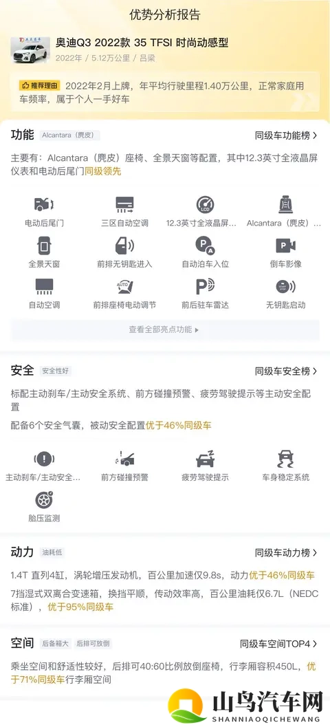 22年奥迪Q3,白色时尚动感型,一手车17万内拿下!-1