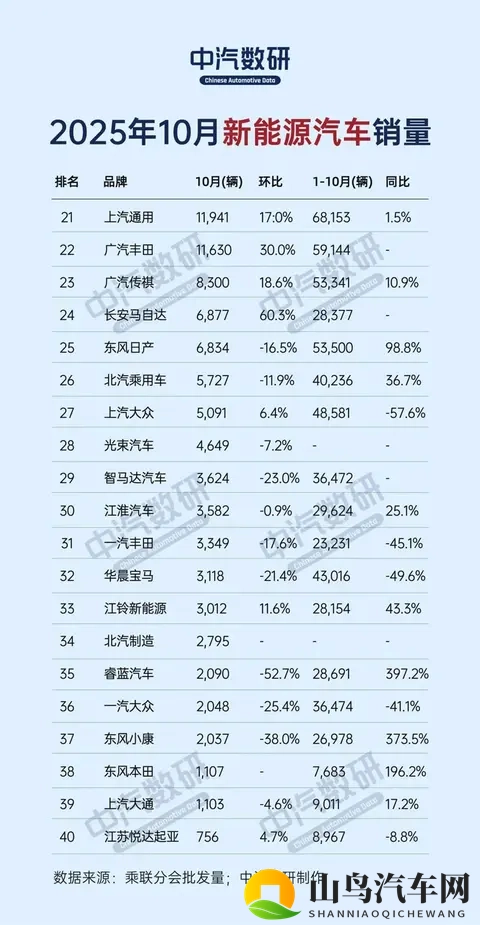 第1名=2-10名销量总和？10月新能源汽车销量相差太大-3
