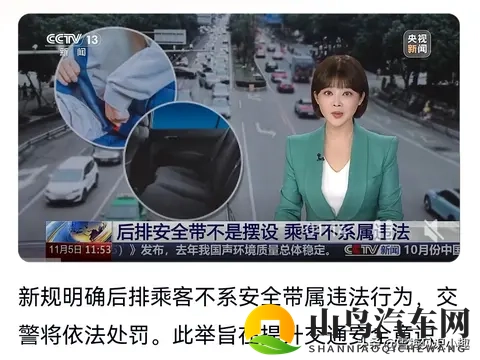 后排座的乘客也将系上安全带，否则将是违法被罚-1