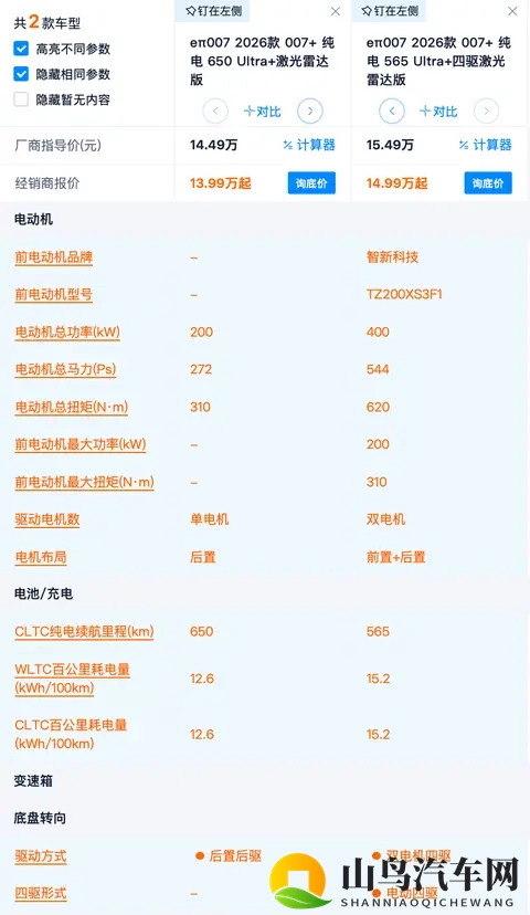 1399万起 东风奕派eπ007+都加了什么？选择指南来了-3