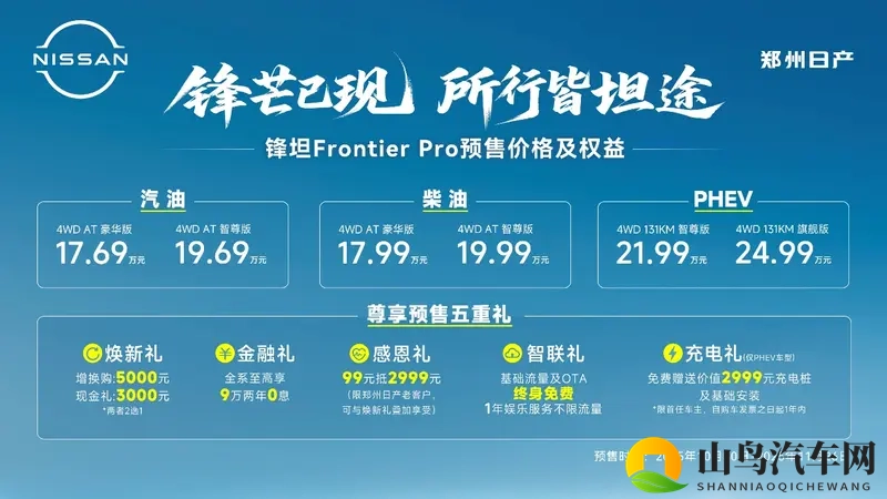 全动力、多版本，郑州日产锋坦Frontier Pro预售-1