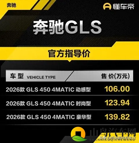 奔驰杀风了GLS入门即顶配106万起百万级SUV要变天-1