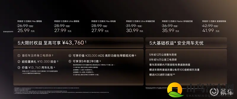 25.99万元起售,阿维塔12四激光版正式上市-1