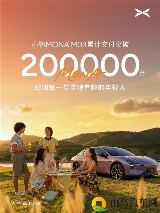 仅14个月 小鹏MONA M03累计交付突破20万台-1