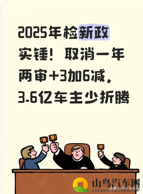 2025年检新政实锤！取消一年两审+3加6减，36亿车主少折腾-1