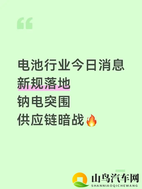 电池新规落地:钠电突围背后的供应链暗战-1