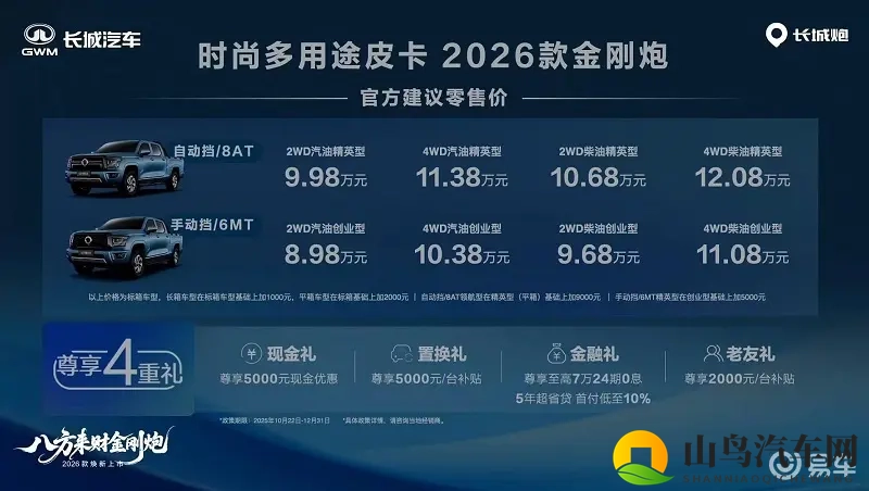 售价8.98-12.08万元 2026款金刚炮正式上市-1