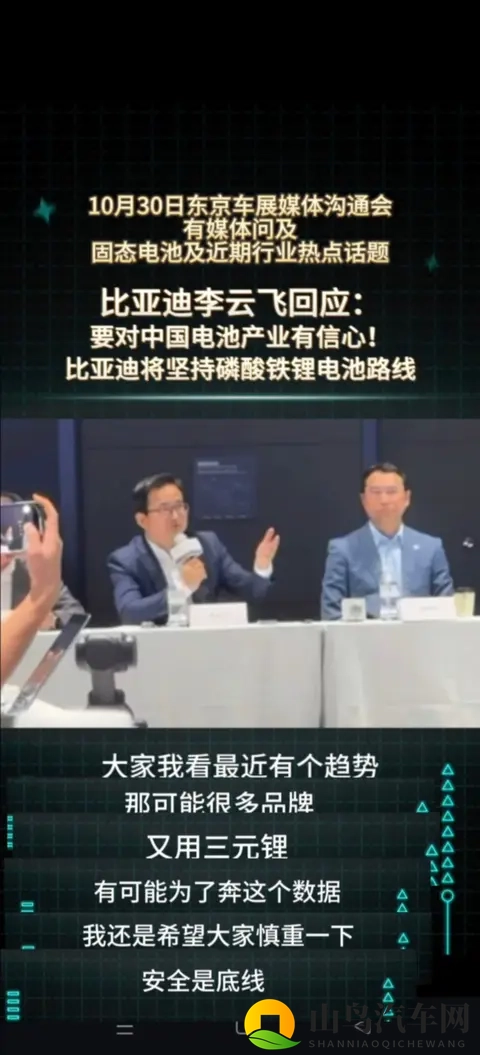 李云飞:比亚迪将坚持走磷酸铁锂路线，安全是底线！-3