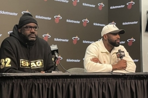 恍如隔世！奥尼尔和韦德出席热火夺冠20周年纪念活动新闻发布会